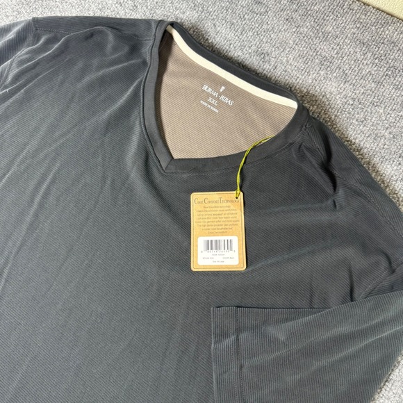 Burma Bibas XXL Mens V Neck Cool Comfort Technology T Shirt Black - Picture 1 of 9